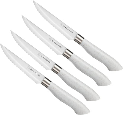 DURA LIVING 14-Piece Color-Coded Knife & Cutting Board Set – Razor-Sharp Stainless Steel Blades with Blade Guards, 4 Multi-Color Flexible Cutting Mats