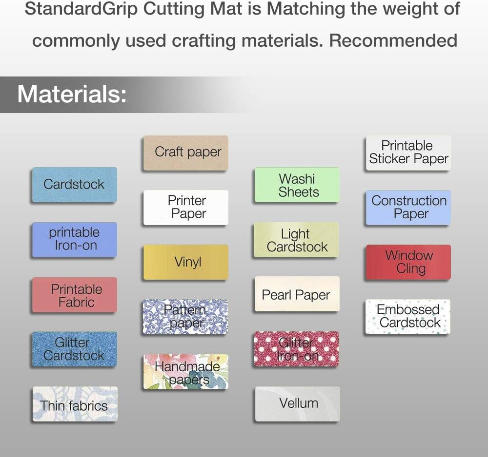 REALIKE 12x12 Lightgrip Cutting Mat Compatible with Cricut Maker 3/Maker 4/Maker/Explore 3/4/Air 2/Air/One(3 Mats), Gridded Adhesive Non-Slip Cut Mat for Crafts, Quilting, Sewing and All Arts