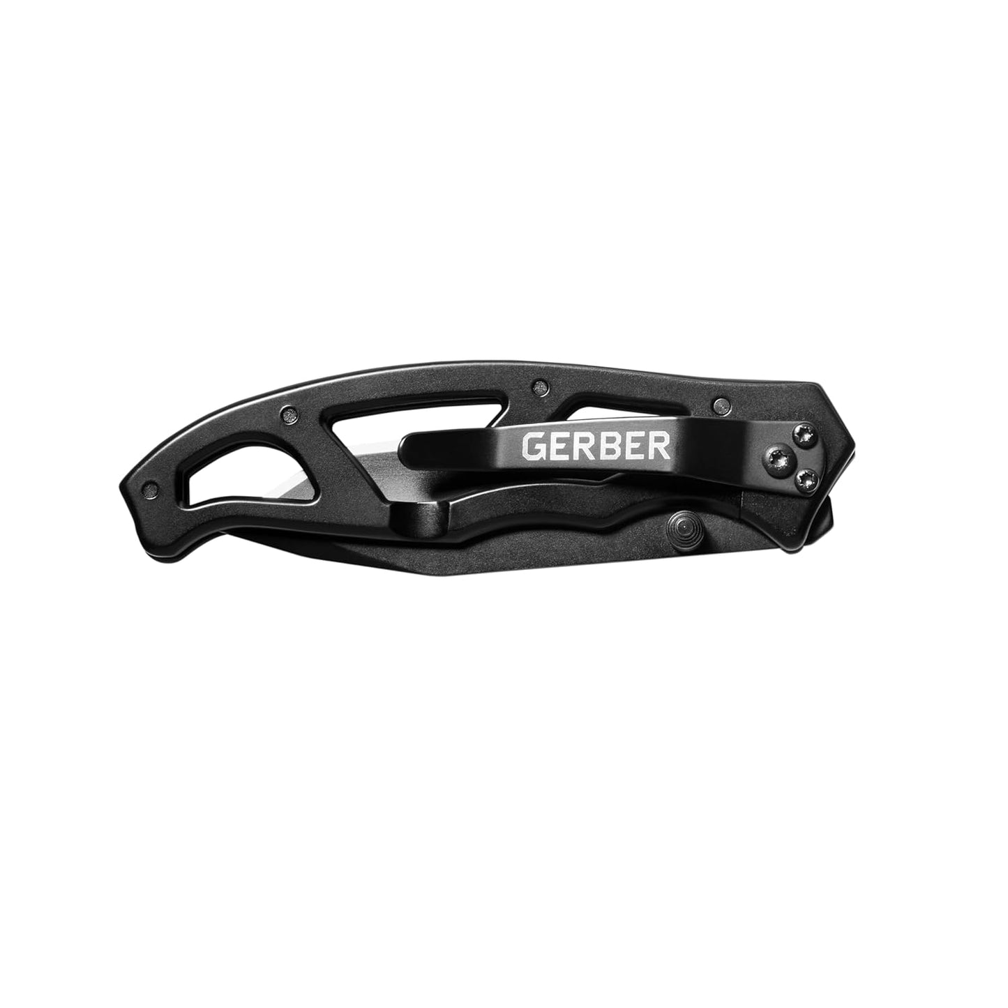 Gerber Gear Paraframe I EDC Folding Pocket Knife, 3" Serrated Edge with Safety Frame Lock, Stainless Steel, Grey