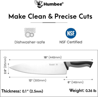 7.5-Inch Nakiri Knife, High Carbon Stainless Steel Hollow Grind Blade, Razor Sharp Edge, Ergonomic Non-Slip Handle, Cleaver Style, DT-50 Series, Orange