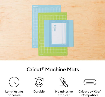 Cricut Mat Variety Pack (4 Count, 8.5in x 12in) - for Joy Xtra Machine - Includes 2 StandardGrip & 2 LightGrip