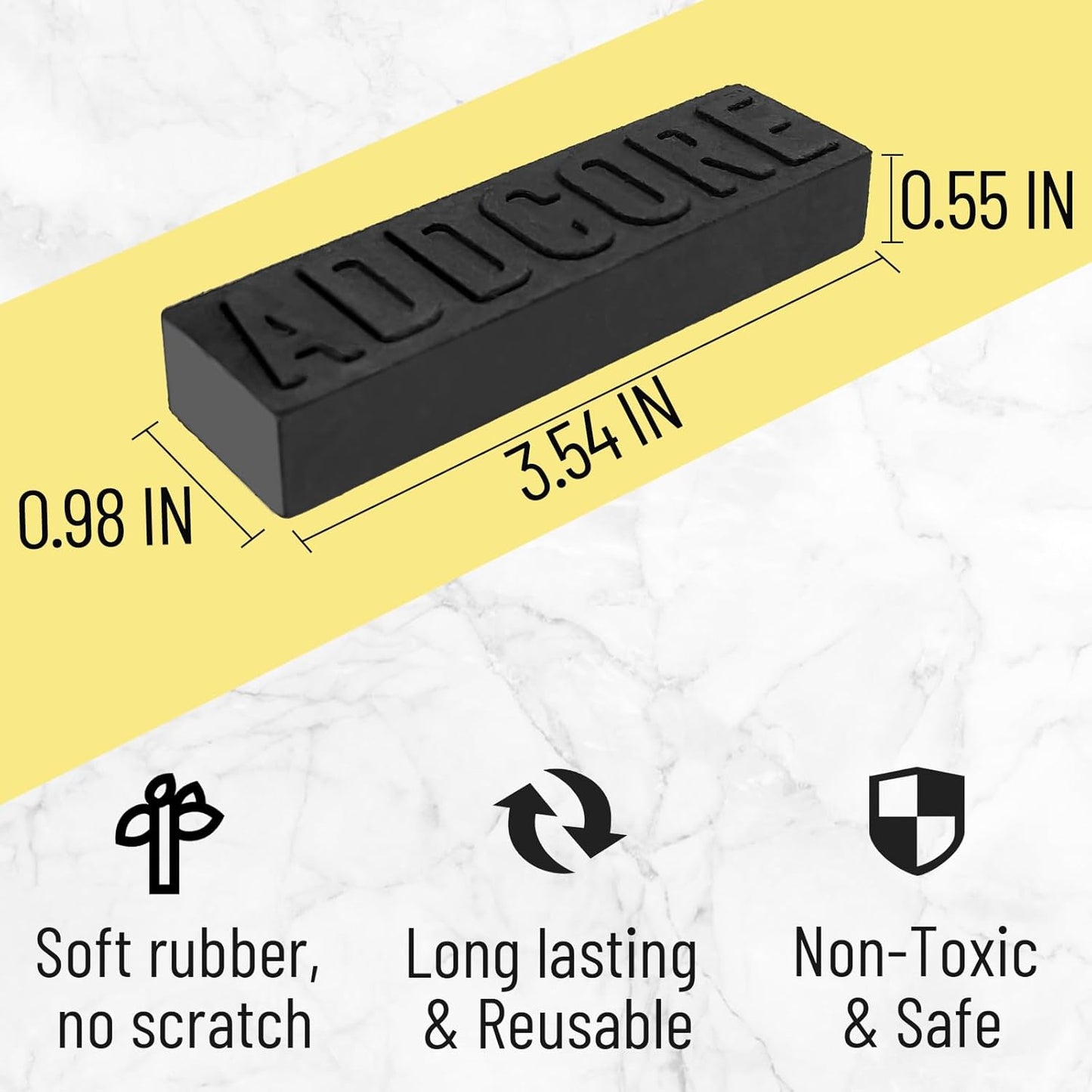 Rust Eraser, Premium Rust Remover for Cast Iron Pans, Knives & Tools, Hard Anodized Cookware and Other Pots, Remove Rust from Any Metallic Surface - 2 Pack