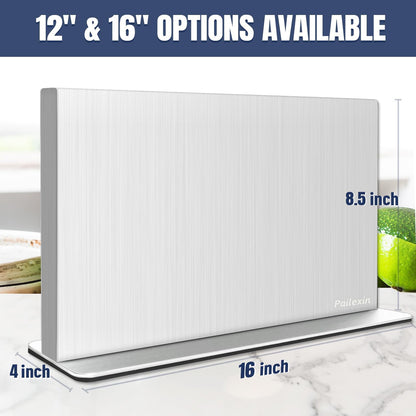 Magnetic Knife Block Without Knives—Stainless Steel Double-Sided Magnetic Knife Holder Stand with Strong Magnets, Knife Storage Organizer for Kitchen Counter top
