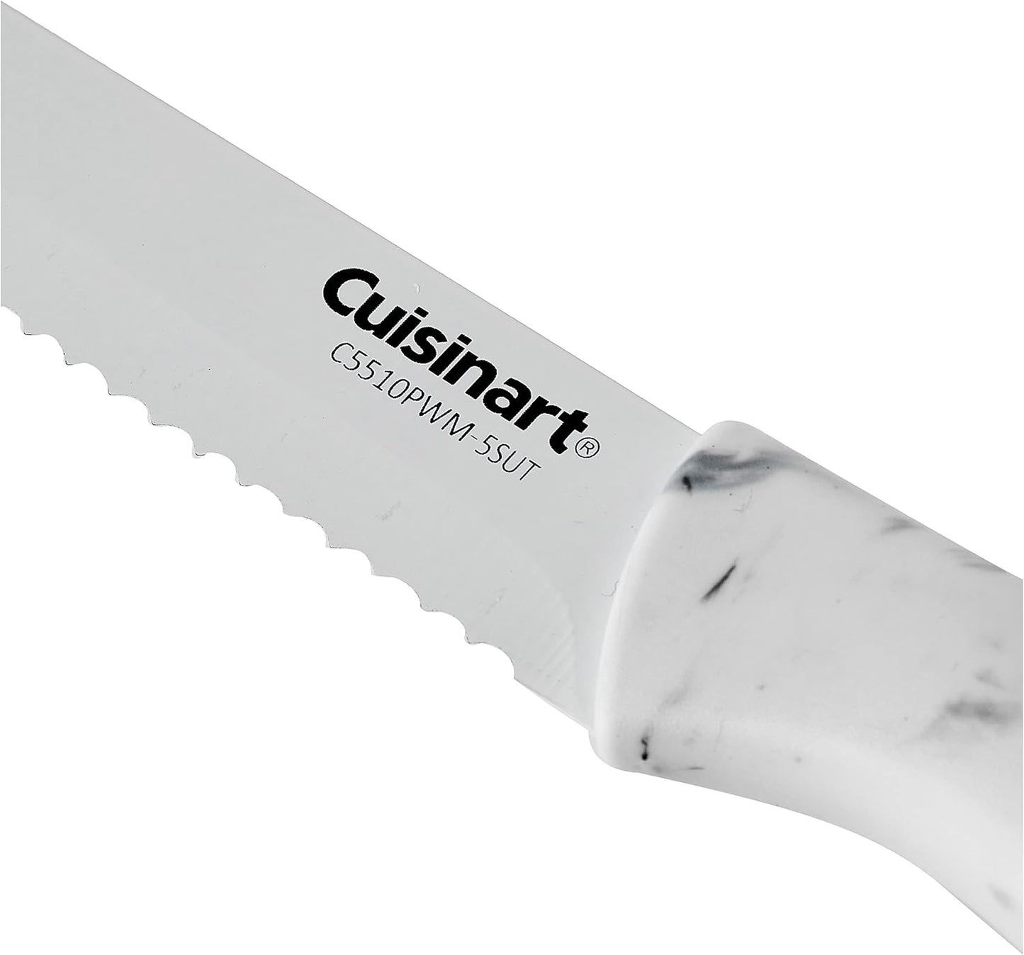 Cuisinart C55-10PCERM Ceramic Coated Knife Set with Blade Guard Sheaths (10- Piece Set) in Dark Pastels