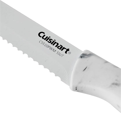 Cuisinart C55-10PCERM Ceramic Coated Knife Set with Blade Guard Sheaths (10- Piece Set) in Dark Pastels