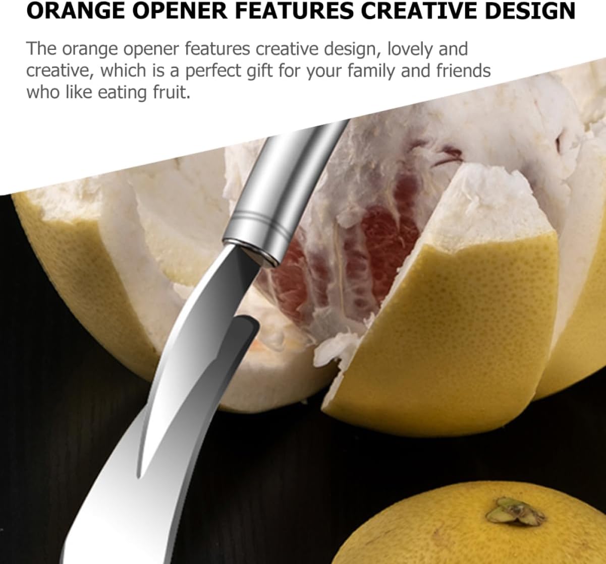 Pomelo Peeler Tool Multi-function Citrus Opener Serrated Edge 304 Stainless Steel Grapefruit Knife for Fruit Cutting Kitchen Gadget for Home Use