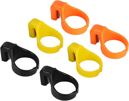 Joyzan Thread Cutter Finger Rings, Plastic Thimble Yarn Portable Needlework Cutting Tool Set Hand Sewing Notions Supplies Knitting Sharp Blades Quilting Embroidery Fishing Line Handcraft Knife 6Pcs