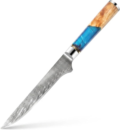 Tidal Blue - 7" Nakiri Knife - Damascus