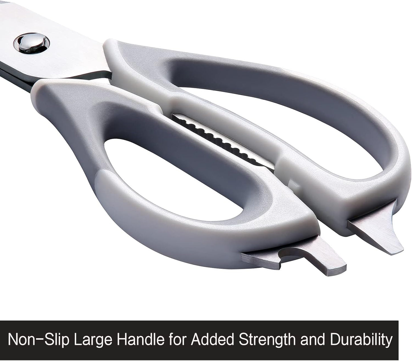 Kitchen Scissors for Food Heavy Duty, All Purpose Kitchen Shears that Come Apart Dishwasher Safe, Sharp Stainless Steel Cooking Scissors for Meat, Poultry, Fish (Grey)
