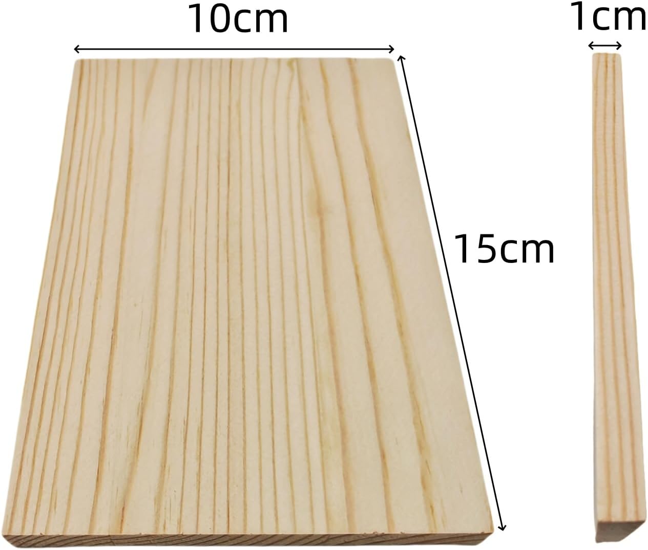 4PCS Rectangle Wood Boards Unfinished Wood Blocks for Crafting, 8x6x1in Blank Whittling Wooden Blocks for Wood Carving,Painting & Burning