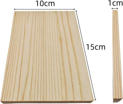 4PCS Rectangle Wood Boards Unfinished Wood Blocks for Crafting, 8x6x1in Blank Whittling Wooden Blocks for Wood Carving,Painting & Burning