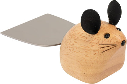 Creative Co-Op 3-Piece Rubberwood & Stainless Steel Cheese Knives, Multicolor