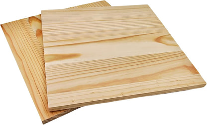 6PCS Unfinished Wood Square Blocks for Crafts, 6x6x1in Blank Wooden Squares Pine Wood Boards for Carving,DIY Wood Coasters,Painting & Burning