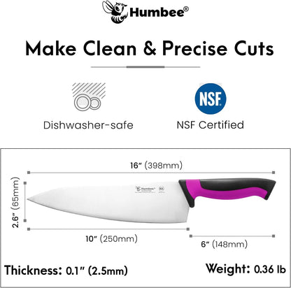 7.5-Inch Nakiri Knife, High Carbon Stainless Steel Hollow Grind Blade, Razor Sharp Edge, Ergonomic Non-Slip Handle, Cleaver Style, DT-50 Series, Orange