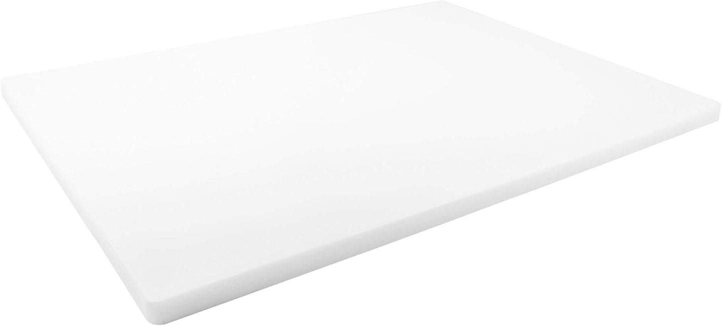 Big 30 x 18 Plastic Cutting Board - 3/4 Inch Thick for Meat, Game and Fish - Commercial Grade HDPP Poly with NSF Stamp, Weighs 13 Pounds, White