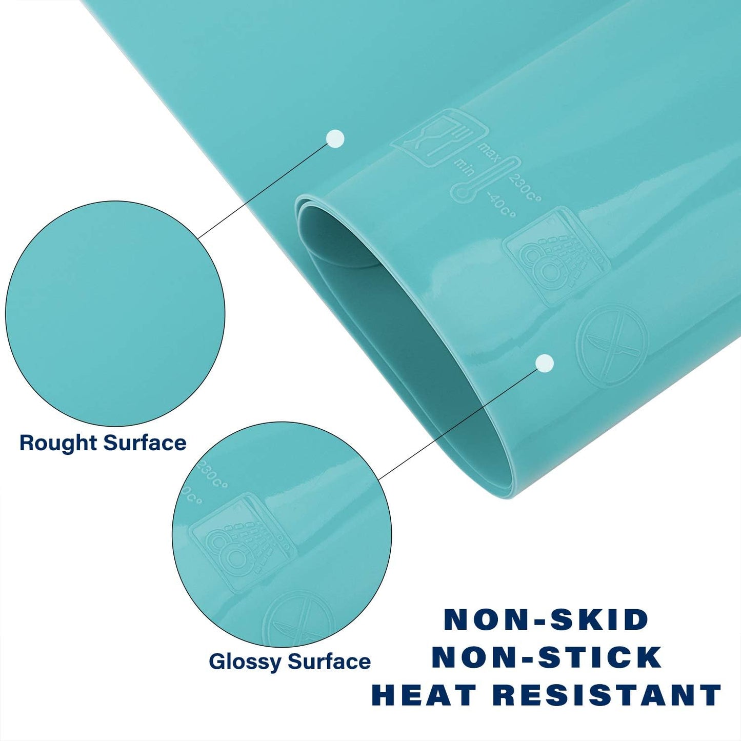 Gartful Non Slip Silicone Mat - 27.6 x 19.7 inches, Thick Transparent Mat for Baby, Crafts, Jewelry, Countertop Protection