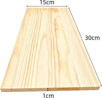 4PCS Rectangle Wood Boards Unfinished Wood Blocks for Crafting, 8x6x1in Blank Whittling Wooden Blocks for Wood Carving,Painting & Burning