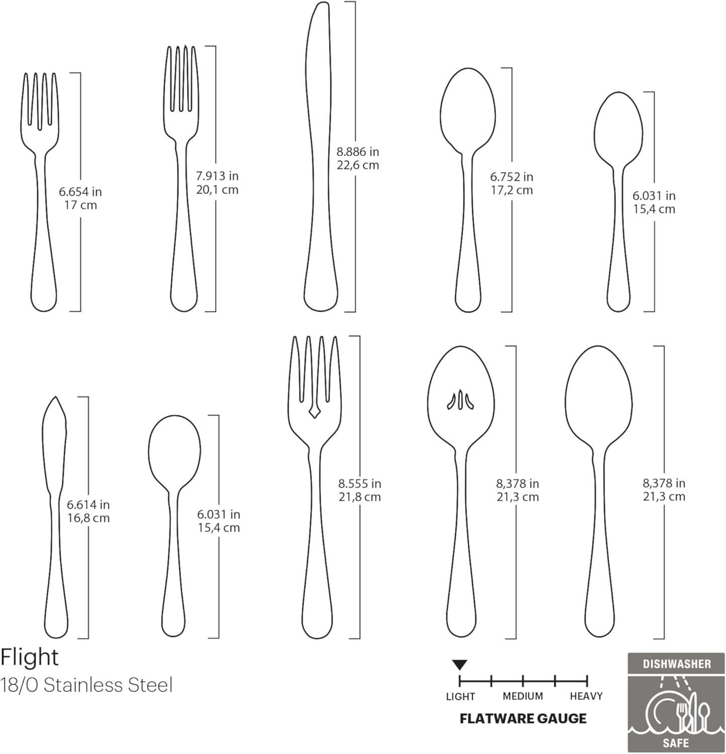 Oneida Flight Steak Knives, Set of 4, Silver
