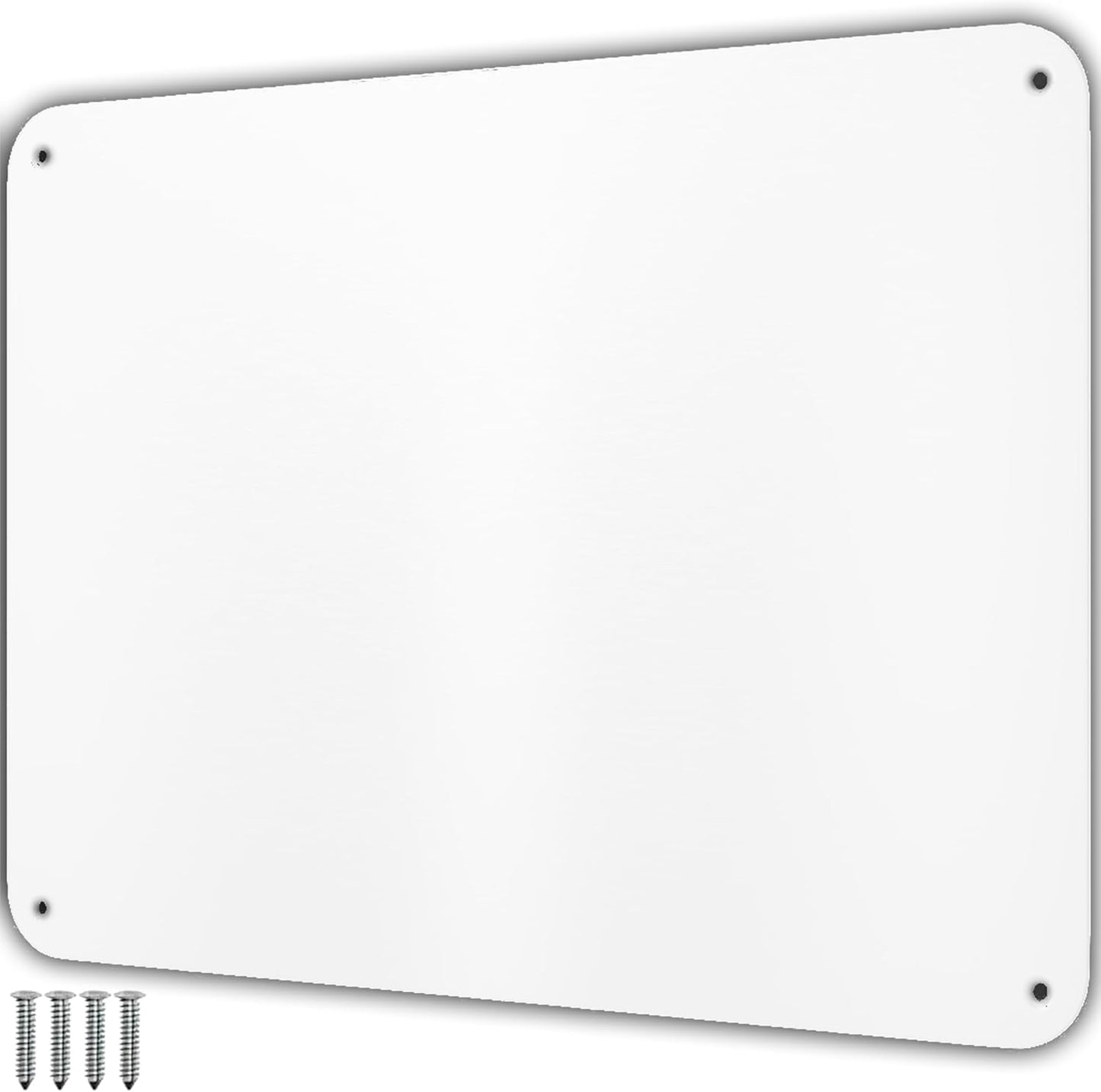 9 inches x 6.5 inches Stainless Steel Plate for Magnets, 3M Adhesive Back, Mounting Screws, Ideal for Magnetic Shelf, Spice Holders, Colorful Magnets as a Gift. Mount Anywhere! (Silver, 1 Pack)