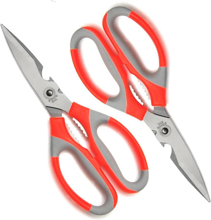Hometeq 2 Pack - Scissors Stainless Steel Heavy Duty Sharp Kitchen Scissors Multi-Purpose Poultry Shears with Soft Grip Handles