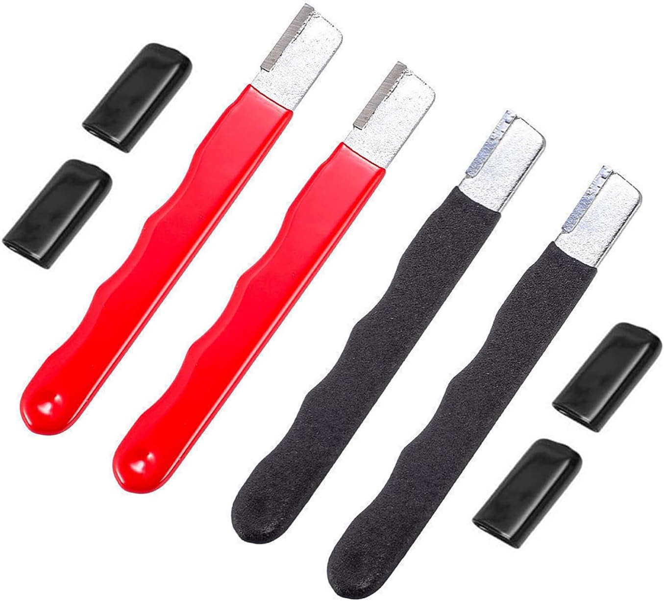 RLECS 4PCS Multifunctional Tungsten Steel Alloy Knife Sharpening 12.5x1.3cm Small Hand Operated Cutting Tool Kitchen Utensil