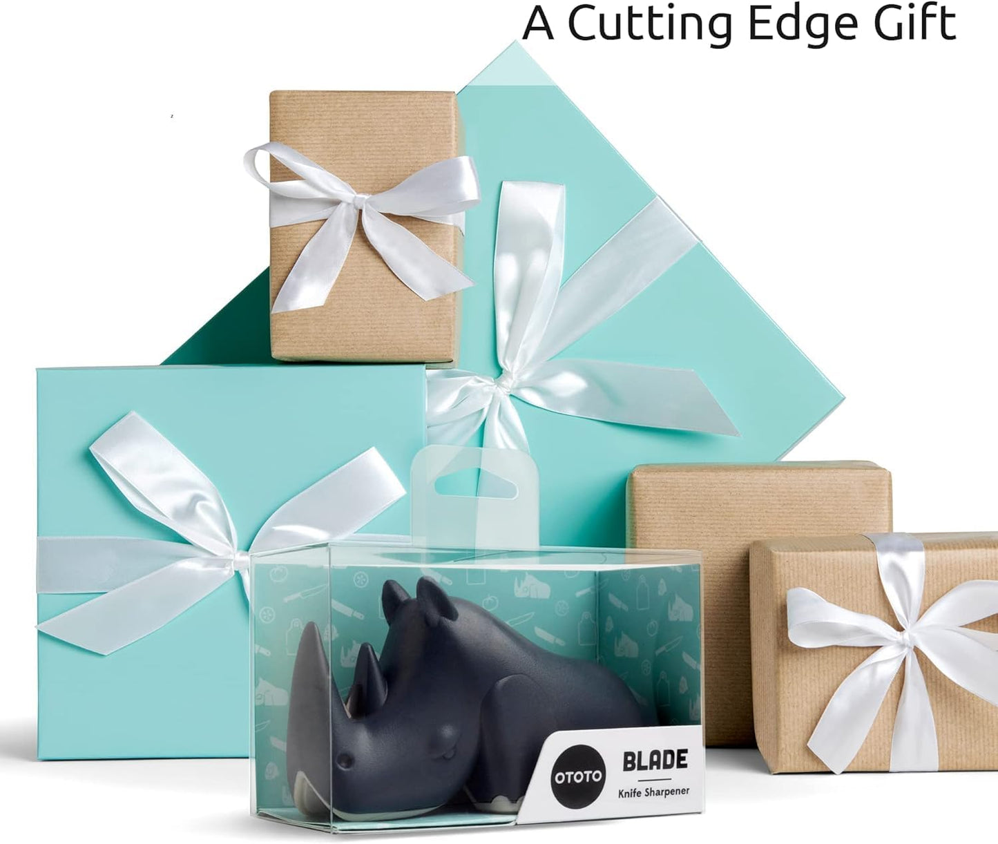 OTOTO Blade Knife Sharpener - Keep Knife Sharper with the Best Knife Sharpener - Fun Kitchen Gadgets BPA-free & Dishwasher-Safe Kitchen Knife Sharpener - Compact