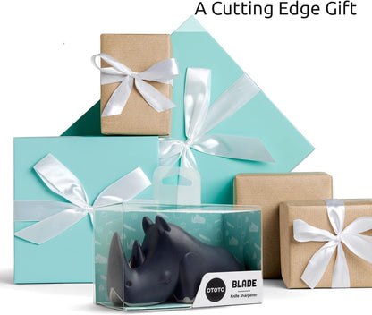 OTOTO Blade Knife Sharpener - Keep Knife Sharper with the Best Knife Sharpener - Fun Kitchen Gadgets BPA-free & Dishwasher-Safe Kitchen Knife Sharpener - Compact
