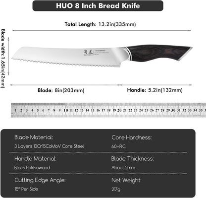SHANGDAO 7 Inch Japanese Santoku Chef Knife, VG10 Stainless Steel Kitchen Cooking Knife with Pakkawood Handle Gift Box