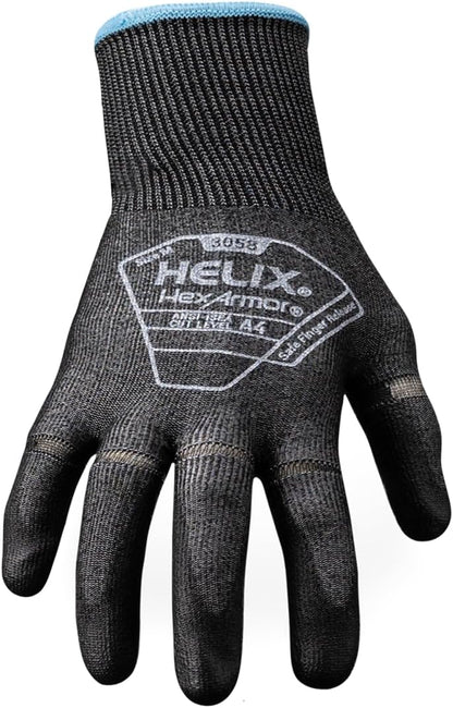 HexArmor Cut-Resistant Impact Protection Polyurethane Palm Knit Work Gloves | Helix® Core 3012
