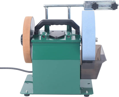 110V Electric Knife Sharpener，10in Water-cooled Grinder Electric Knife Sharpener Low Speed Grinding Machine，for Sharpening Chisels And Planer Blades Edge Tools