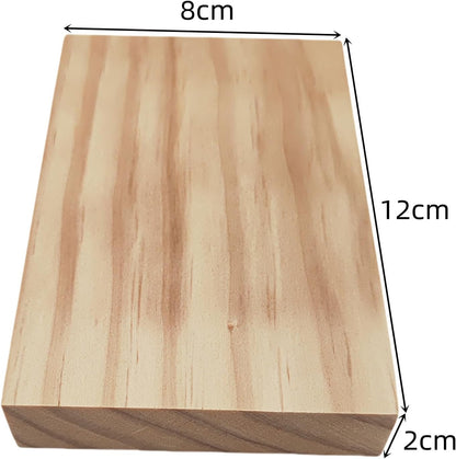 4PCS Rectangle Wood Boards Unfinished Wood Blocks for Crafting, 8x6x1in Blank Whittling Wooden Blocks for Wood Carving,Painting & Burning