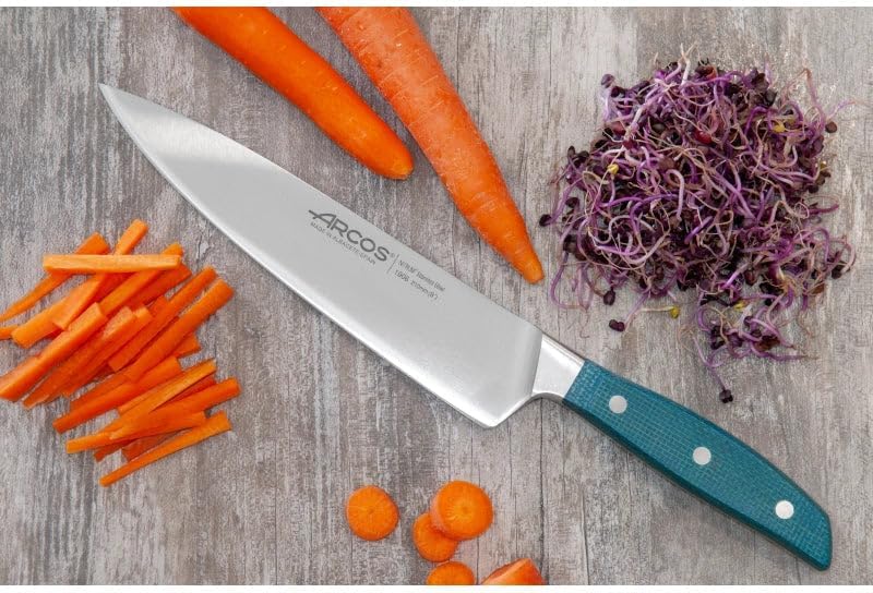 Arcos Forged Boning Knife in Nitrum Stainless Steel, Professional 6 Inch Butcher Knife for Removing Meat from Bones, Ergonomic Blue Handle, Brooklyn Series