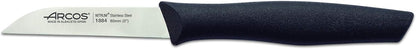 Arcos Set 3 pieces Paring Knife 3 Inch. 3 Paring Knives of Stainless Steel and Ergonomic Polypropylene Handle for Cutting Fruits, Vegetables and Tubers.. Series Nova. Color Black