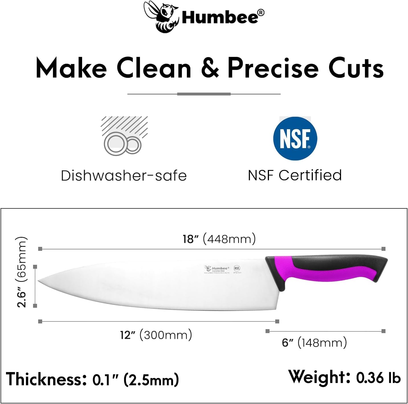 7.5-Inch Nakiri Knife, High Carbon Stainless Steel Hollow Grind Blade, Razor Sharp Edge, Ergonomic Non-Slip Handle, Cleaver Style, DT-50 Series, Orange