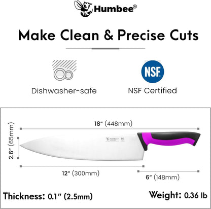 7.5-Inch Nakiri Knife, High Carbon Stainless Steel Hollow Grind Blade, Razor Sharp Edge, Ergonomic Non-Slip Handle, Cleaver Style, DT-50 Series, Orange