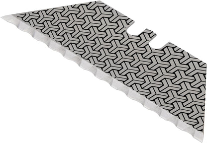 NDZ Performance Serrated Steel Blade Replacement for Utility Knife & Box Cutters, Custom Double Sided Laser Engraved Designs, Silver - Skull - 3 Pack