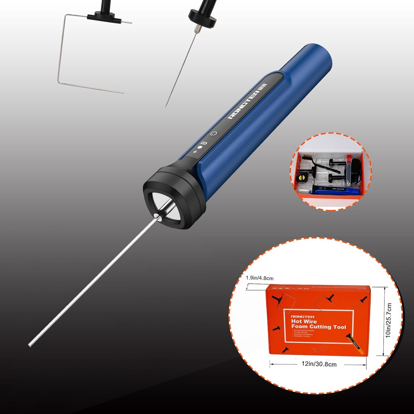 3 in 1 Hot Wire Foam Cutter Kit,Blue Foam Cutter Electric Foam Cutting Tool, Heated Foam Carving Knife Kit