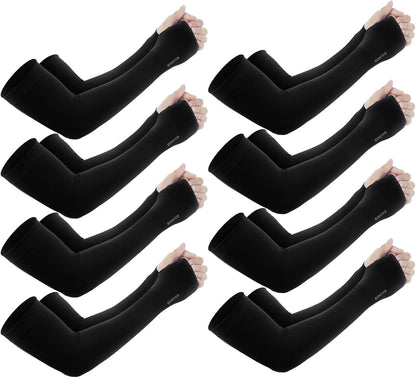 GOUNOD Sun Protection Cooling Arm Sleeves with Thumb Holes - Gardening Outdoors Sports Workouts Sunscreen Arm Sleeves