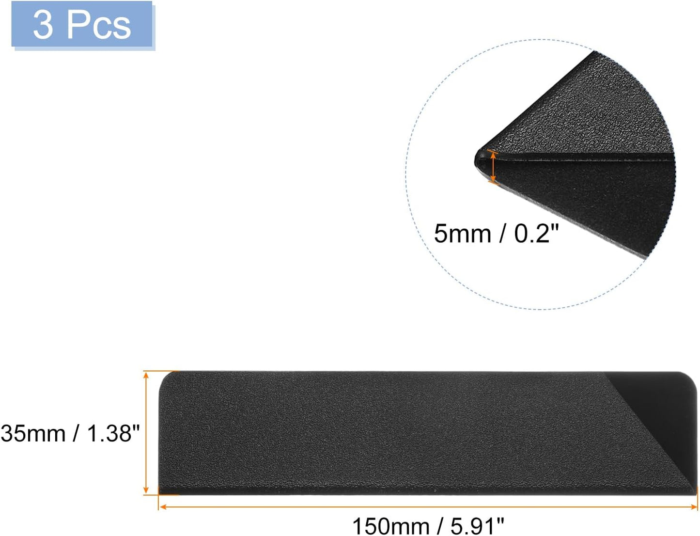 uxcell 3Pcs Knife Edge Guards 5.9"x1" ABS Knife Cover Sleeves Knife Case Blade Protector Universal Knife Sheath for Home Kitchen Knife