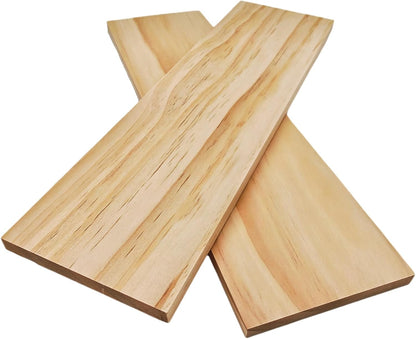 4PCS Rectangle Wood Boards Unfinished Wood Blocks for Crafting, 8x6x1in Blank Whittling Wooden Blocks for Wood Carving,Painting & Burning