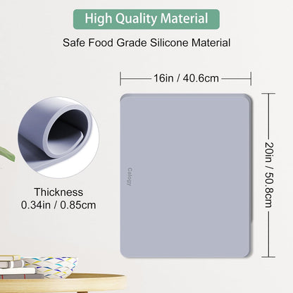Calogy Heat Press Mat Silicone 15x15 inch, Heat Press Pad Resistant Fireproof 0.34in Thickness, Double Sided Easy Washable Mat for Vinyl Ironing Insulation Transfer Crafting Sublimation Projects