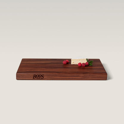 John Boos R-Board Series Rectangular Wooden Maple Cutting Board 20”x15” – 1.5” Thick, 12-lb Reversible Butcher Block with Edge-Grain & Finger Grips – Made in the USA