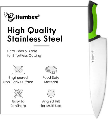 7.5-Inch Nakiri Knife, High Carbon Stainless Steel Hollow Grind Blade, Razor Sharp Edge, Ergonomic Non-Slip Handle, Cleaver Style, DT-50 Series, Orange