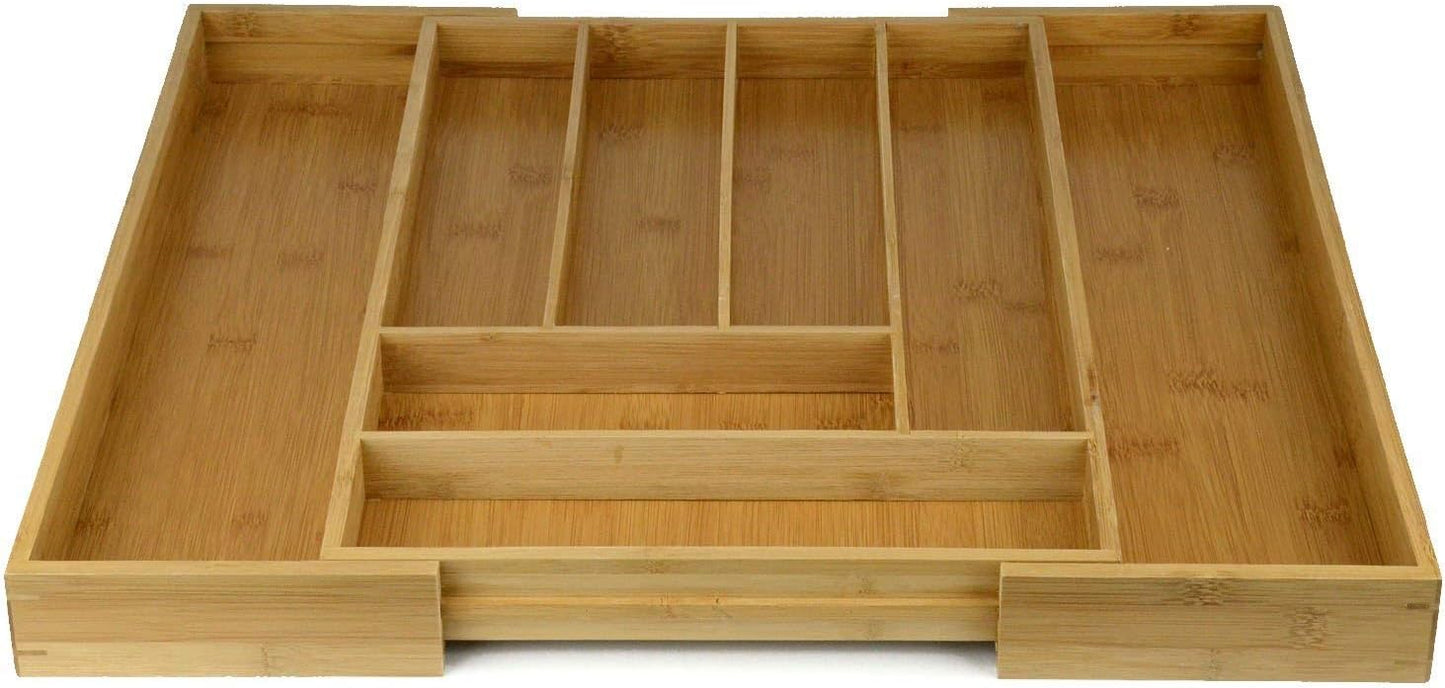Heim Concept Drawer Organizer Bamboo Cutlery Tray Silverware Organizer/Utensil Holder, Drawer Dividers Organizer for Silverware, Flatware, Knives in Kitchen