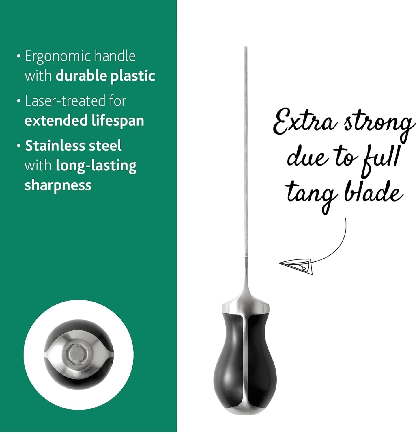 BOSKA Raclette Knife PRO- Stainless Steel - Spatula - Serrated Edge - Raclette - Serving Cutting Tool for Cheese Slicing or Bread Knife - Small Kitchen Knife Durable