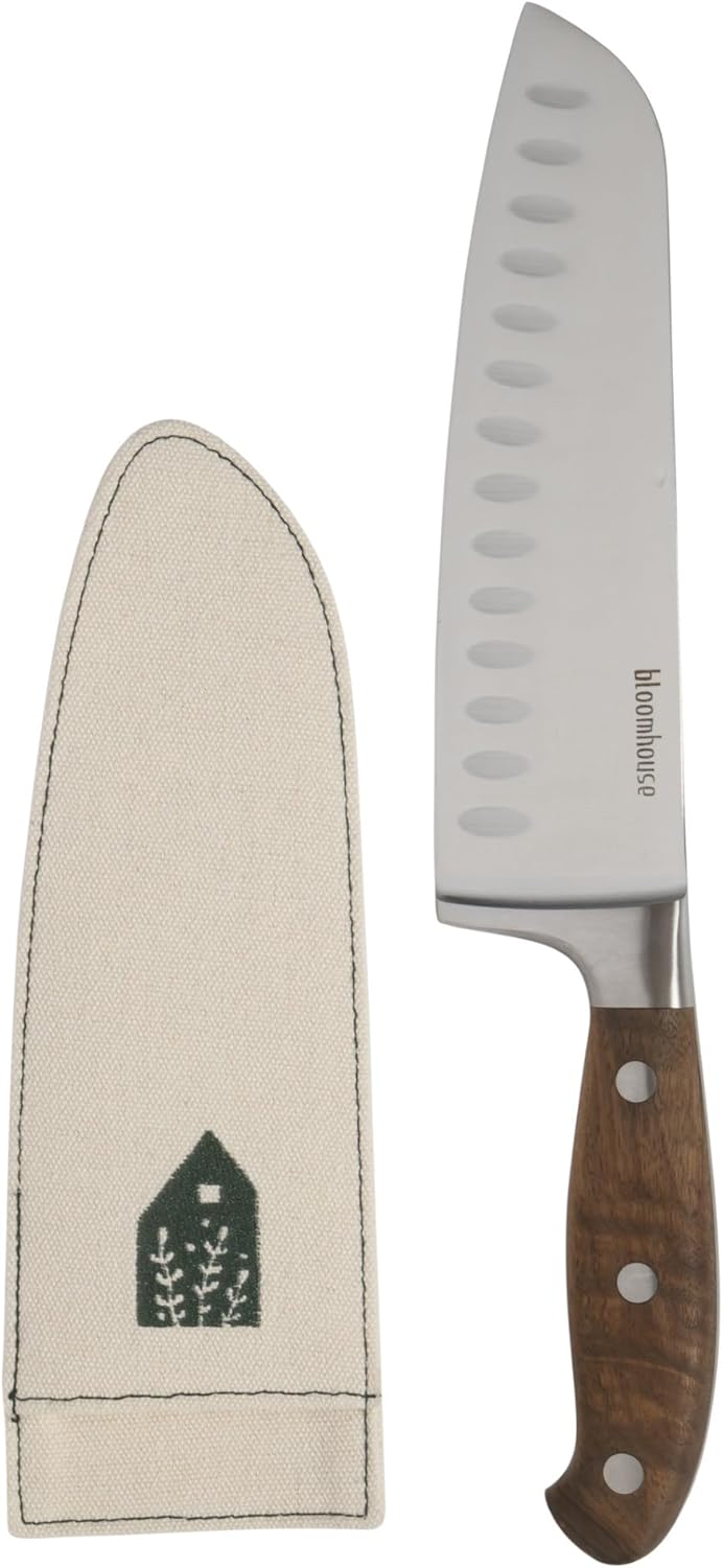 Bloomhouse - Two Time Oprah's Favorite Things Winner - 5" Utility Boning Kitchen Knife German Stainless Steel Blade w/Forged Italian Olive Wood Handle Full Tang for Meat Poultry & Precision Cutting