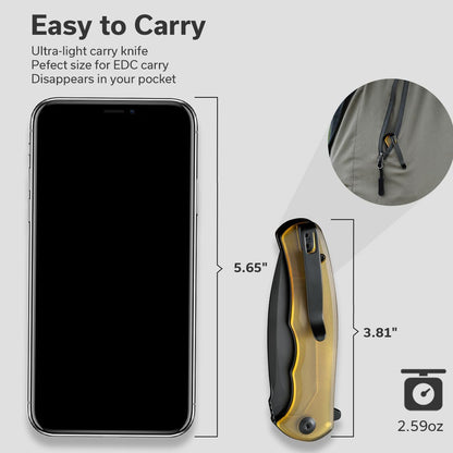 CIVIVI Folding Pocket Knife for EDC, Small Mini Praxis Knife for Men Women, 2.98" Damascus Blade Guibourtia Wood Handle, Sharp Camping Hiking Knives C18026C-DS1