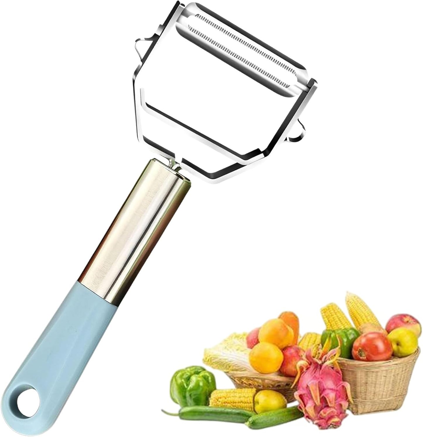 Multifunctional Vegetable Peeler with Stainless Steel Blade and Bottle Opener - Ideal for Veggie Potato Carrot and Apple Peeling