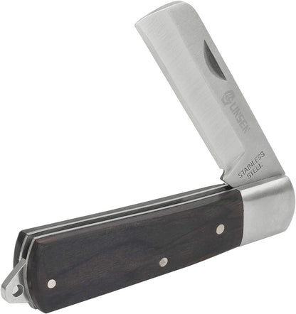 Professional Pruning & Grafting Knife - 3.5 Inch Sharp Stainless Steel Blade, Gardening, Budding, Mushroom Harvesting & Outdoor Use (model-E)
