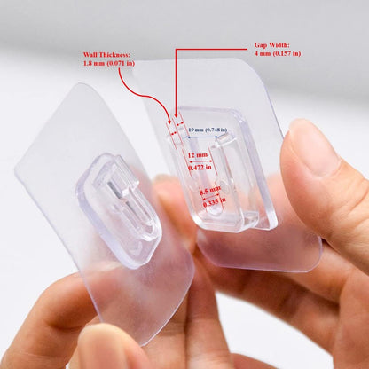 12 PCS Wall Mounted Replacement Sticky pads for Kitchen Bathroom Shower Caddy Organizer Rack Holder Nail Free Adhesive Hooks (Square)